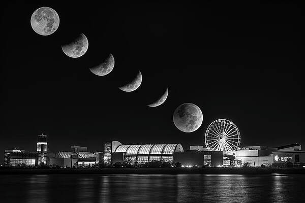 Lunar Eclipse Sequence Bw Print