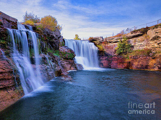 Tranquil Cascading Waterfalls Wall Art