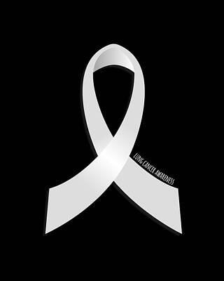 Humor Wall Art featuring the digital art Lung Cancer Awareness Ribbon by Flippin Sweet Gear