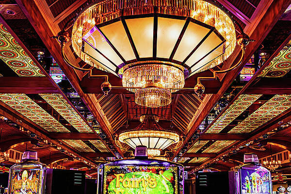 Wall Art featuring the photograph Luxurious Ceiling At Colorado Belle, Laughlin, Nevada by Tatiana Travelways