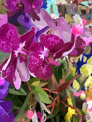 Flower Wall Art featuring the painting Lyrical Bloom - Sweet Floral Art Print by Sonja Kraft