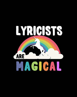 Rainbow Wall Art featuring the digital art Lyricists Are Magical by Flippin Sweet Gear