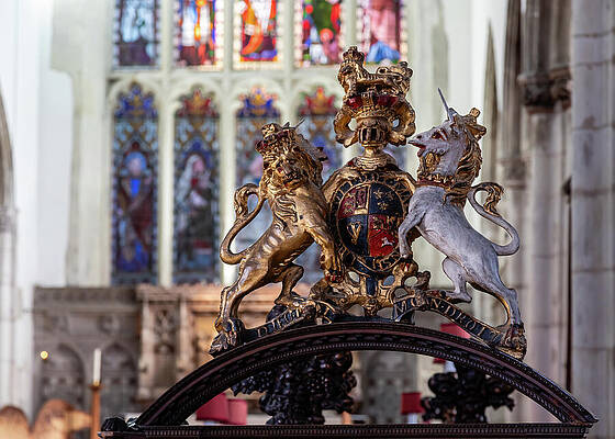 Regal Coat of Arms in Cathedral Wall Art