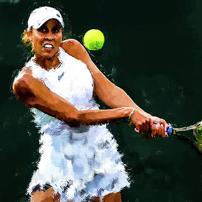 Sports Wall Art featuring the digital art Madison Keys In Australian Open 2025 by Gradify Creations