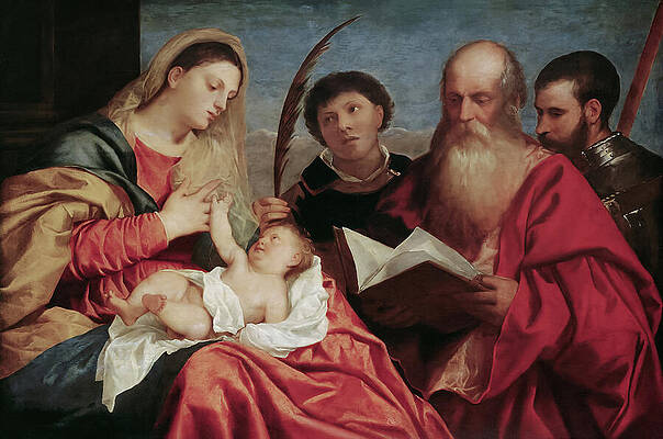 Madonna and Child with Saints Wall Art