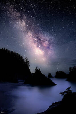Milky Way Wall Art featuring the photograph Magical Oregon Coast by Russell Wells