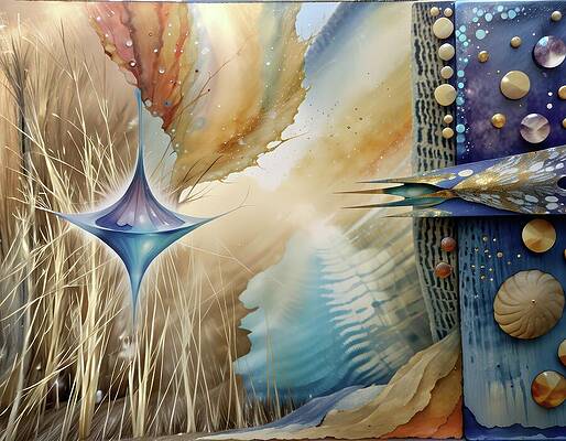 Surreal Geometric Fantasy Wall Art