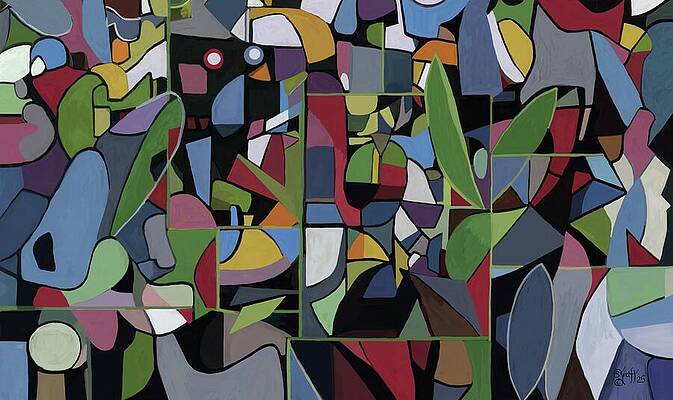 Abstract Wall Art featuring the painting Maguire Drive by Sonja Kraft