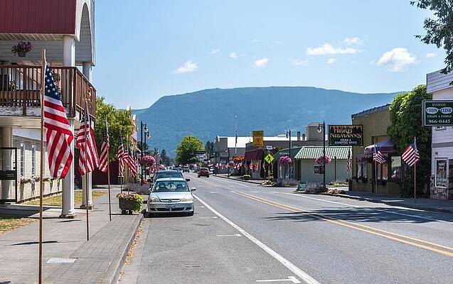 July Wall Art featuring the photograph Main Street Everson July 4th by Tom Cochran