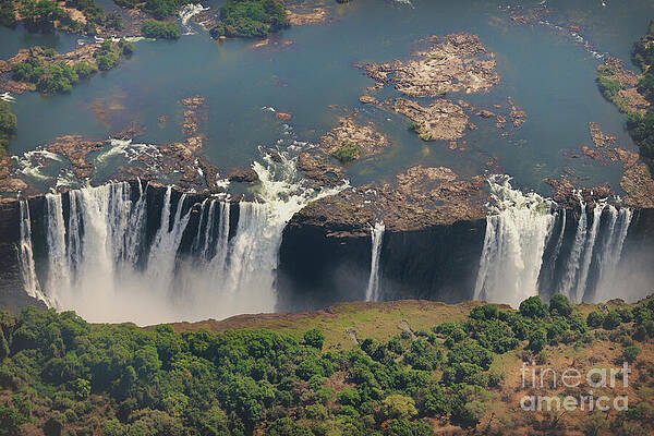 Majestic Aerial View of Victoria Falls Photograph