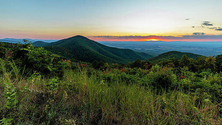 Sunset Over Rolling Hills Wall Art