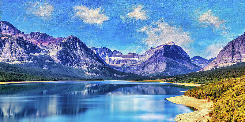 Majestic Mountain Lake Landscape Wall Art