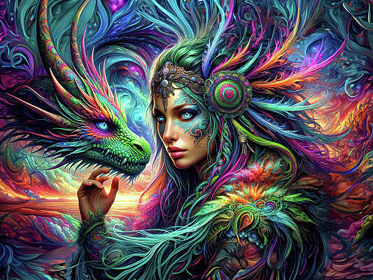 Majestic Wall Art featuring the digital art Majestic Muses by Bill And Linda Tiepelman