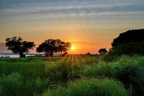 Vibrant Photograph - Majestic Outer Banks Sunset by Anthony Hightower