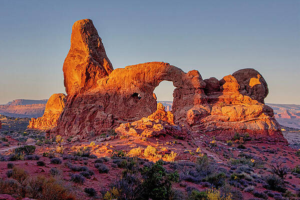 Majestic Red Rock Arch at Sunset Photograph