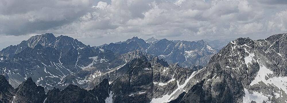 Majestic Snow-Capped Mountain Range Photograph