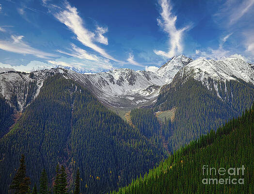 Majestic Mountain Range Scenery Wall Art