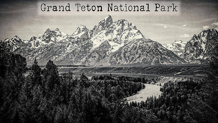 Wall Art featuring the photograph Majestic Teton Mountain Ansel Adams View by Dan Sproul
