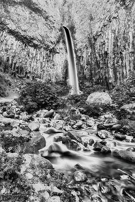 Majestic Waterfall and Rocky Stream Digital Art