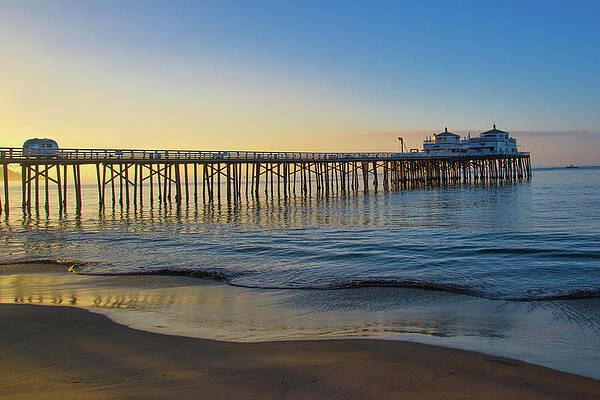 Wall Art featuring the photograph Malibu Pier At Sunrise by Matthew DeGrushe