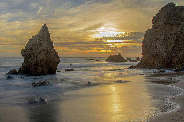 Wall Art featuring the photograph Malibu Sunset At El Matador State Beach by Matthew DeGrushe