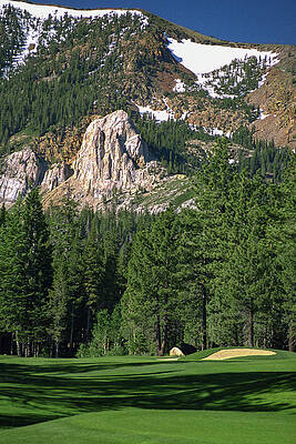 Tree Photograph - Mammoth Rock Landmark, Sierra Star Golf, Ninth Hole by Bonnie Colgan