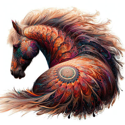 Majestic Wall Art featuring the photograph Mane Of Whorls by Bill and Linda Tiepelman