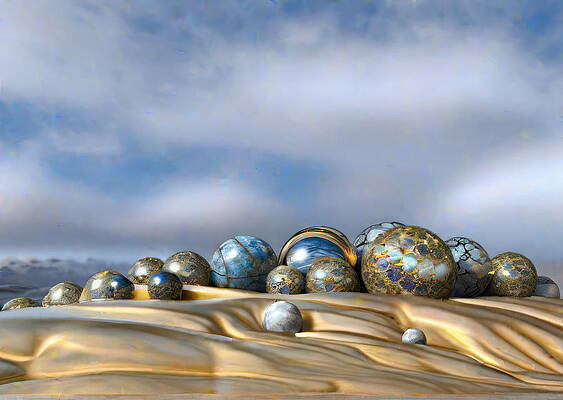 Sky Digital Art - Many Of The Marbles by Eris And AI
