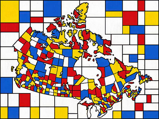 Abstract Map of Canada Digital Art