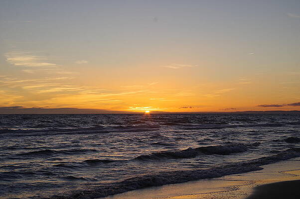 Wave Photograph - Marbella Last Of The Sun by Murray Croft