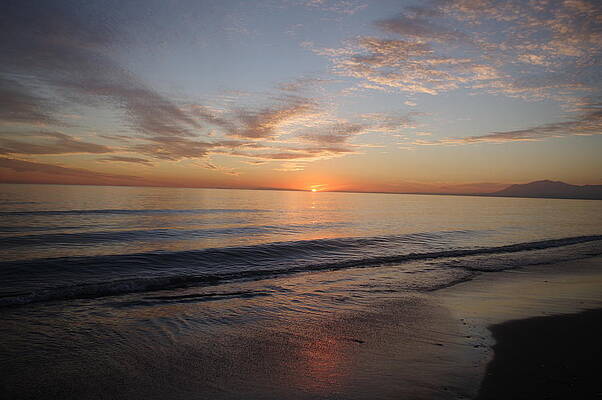 Wave Photograph - Marbella Sunset Across The Bay 3 by Murray Croft
