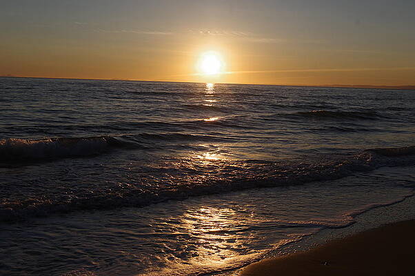 Wave Photograph - Marbella Sunset And Dark Seas by Murray Croft