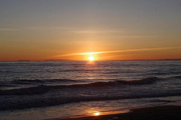 Wave Photograph - Marbella Sunset And Waves by Murray Croft