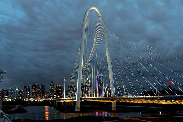 Sky Wall Art featuring the photograph Margaret Hunt Hill Bridge by Steve Templeton