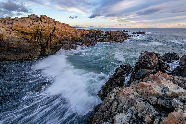 Maine Wall Art featuring the photograph Marginal Crash by Jeff Sinon