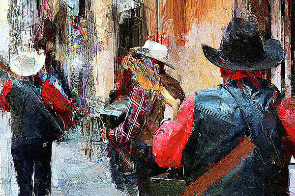Mexico Wall Art featuring the mixed media Mariachi Mexico City by Tatiana Travelways
