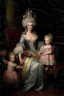 Marie Antoinette and Her Children Renaissance Style by Nature Oil Painting