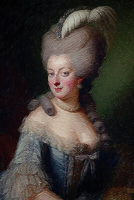 Marie Antoinette Portrait Classic Painting by Nature Oil Painting