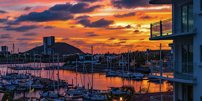 Nature Wall Art featuring the photograph Marina Mazatlan Sunset by Tommy Farnsworth