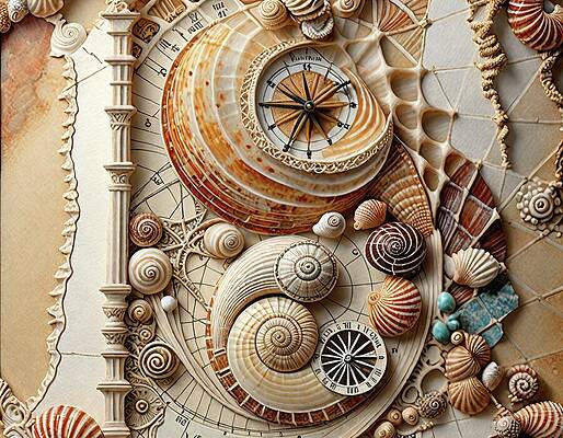Intricate Wall Art featuring the digital art Marine Society by Eris And AI
