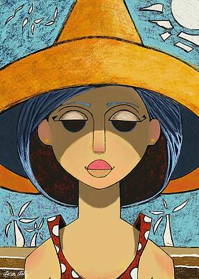 Nostalgic Wall Art featuring the painting Marisol by Oscar Ortiz