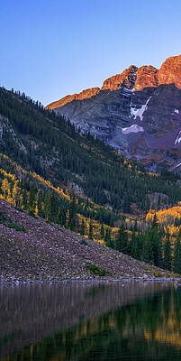 Wall Art featuring the photograph Maroon Bells Triptych One by Dan Sproul