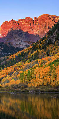Wall Art featuring the photograph Maroon Bells Triptych Three by Dan Sproul
