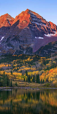 Wall Art featuring the photograph Maroon Bells Triptych Two by Dan Sproul
