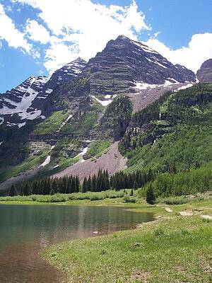 Colorado Wall Art featuring the photograph Maroon Bells Up Close by Amanda R Wright