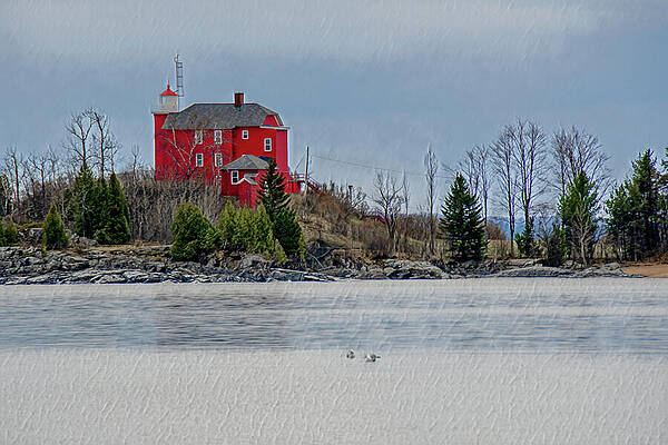 Michigan Photograph - Marquette Harbor Lighthouse by Vi Ray