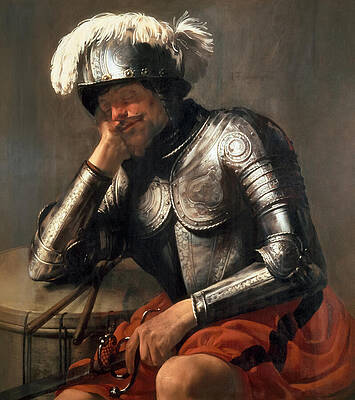 Resting Knight in Armor Wall Art