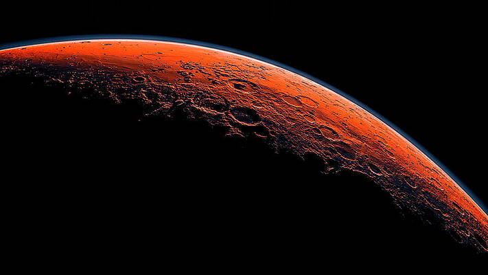Digital Art - Mars Planet by The Luxury Art Collection