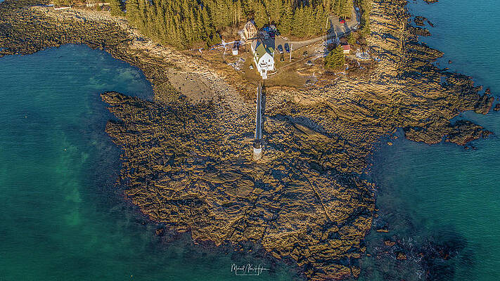 Maine Photograph - Marshall Point Light Aerial by Veterans Aerial Media LLC