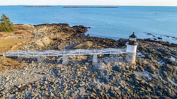 Maine Photograph - Marshall Point Lighthouse by Veterans Aerial Media LLC